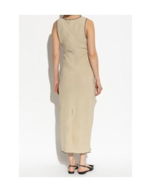 Samsøe & Samsøe Natural Contrast-Stitching Maxi Dress