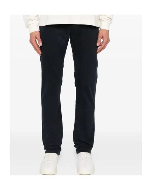 Jacob Cohen Black Logo Patch Pocket-Detail Trousers for men
