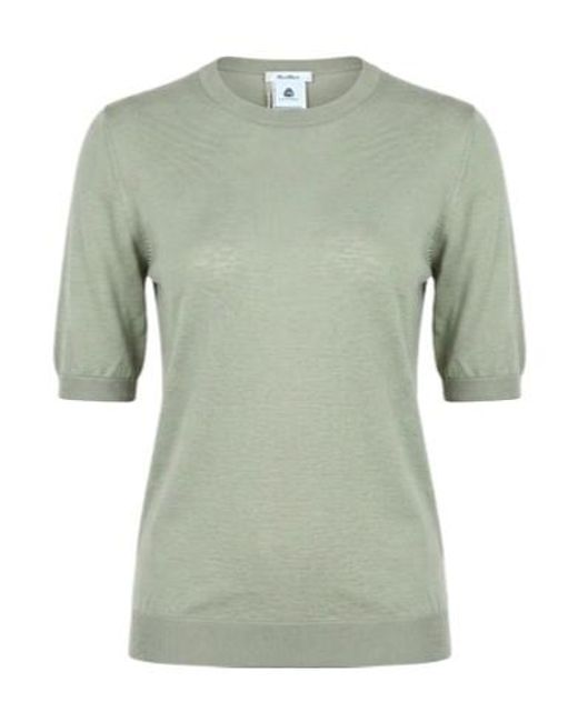 Max Mara Green Short-Sleeved Knitted Sweater