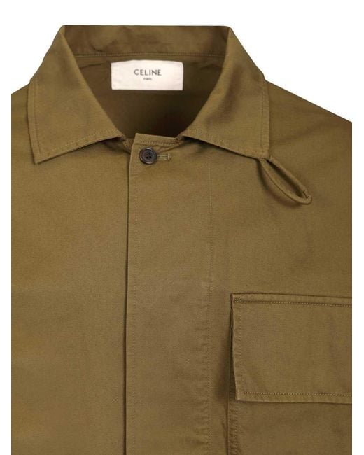 Céline Green Oversized Shirt for men
