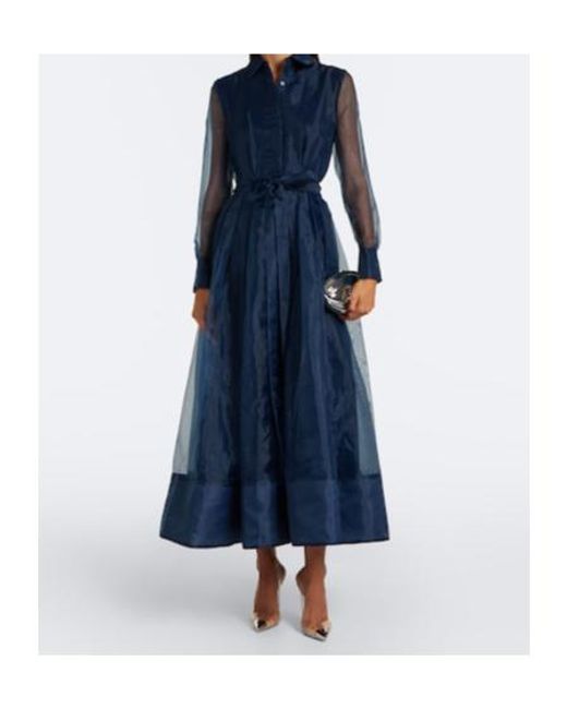 Jonathan Simkhai Blue Montgomery Shirt Dress