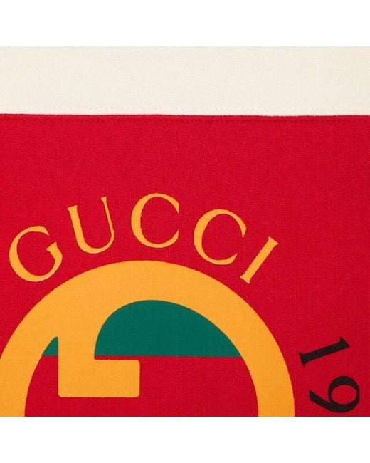 Gucci Red Interlocking G Jersey Sweatshirt for men