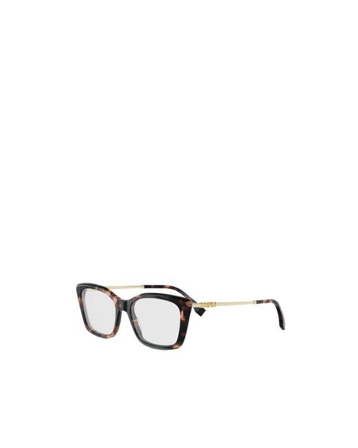 Fendi White Eyewear Rectangular Frame Glasses for men
