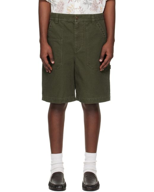 Isabel Marant Green Akyle Utility Shorts for men