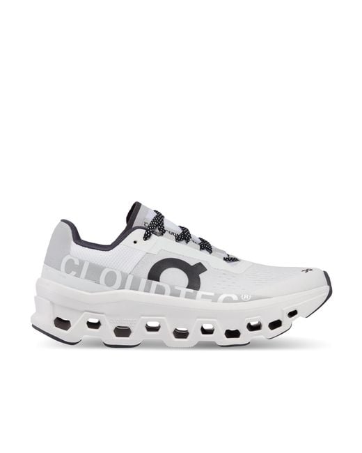 On Shoes White Cloudmonster Low-Top Sneakers