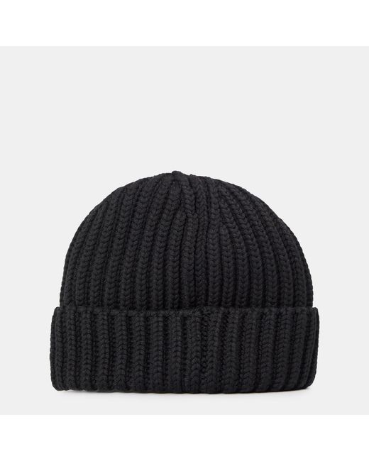 Prada Black Classic Logo Knit Hat
