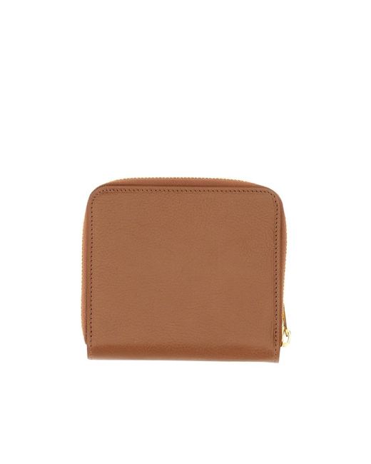 Il Bisonte Brown Logo Embossed Bi-Fold Wallet