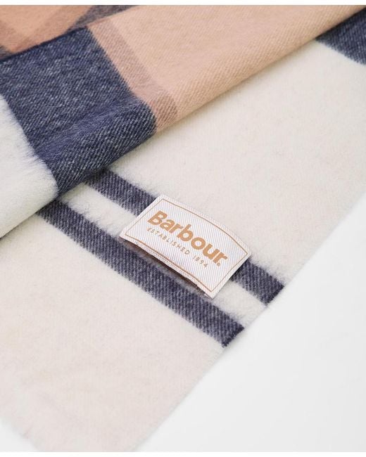 Barbour Blue Rosefield Tartan Scarf