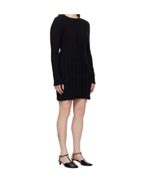 Filippa K Black Rolled Hem Dress