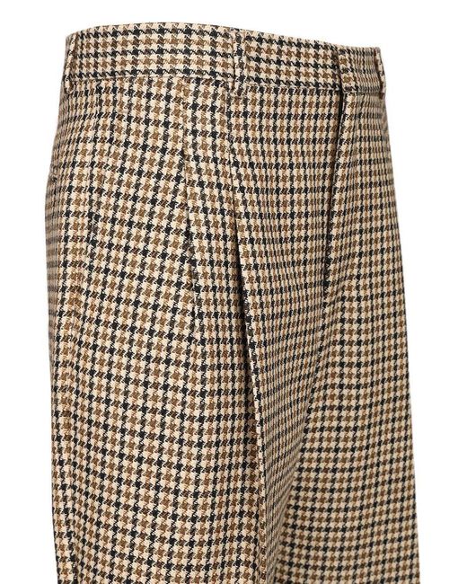 Emporio Armani Gray Pleated Wide-Leg Trousers for men