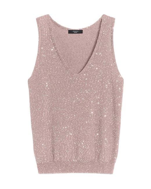 Weekend by Maxmara Pink Wkdtempo Knitted Vest