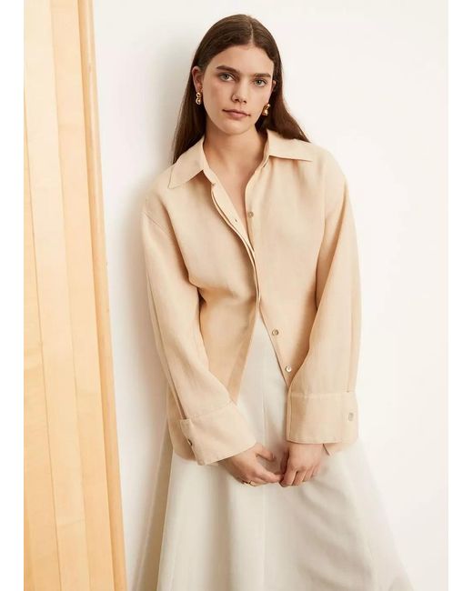 Vince Natural Tie-Fastened Open Back Shirt