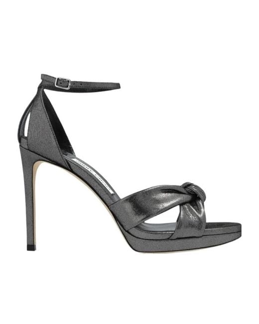 Jimmy Choo Metallic Stiletto High-Heeled Sandals