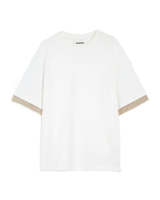 Jil Sander White Crew-Neck T-Shirt for men