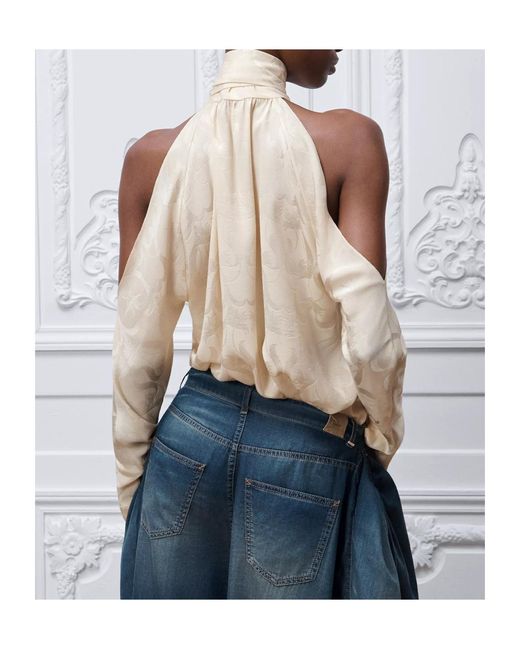 Dior Natural Shoulder-Baring Blouse