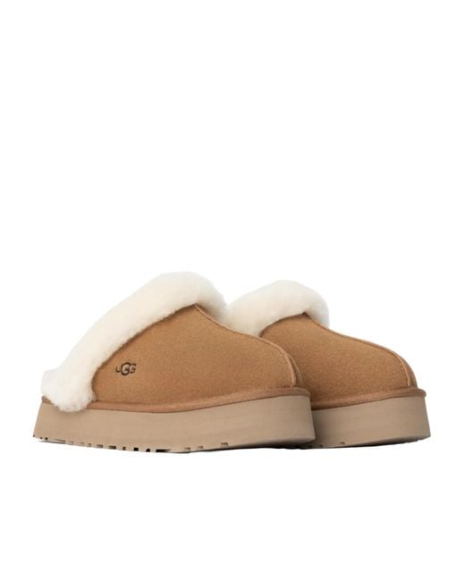 Ugg Brown Disquette Slip-On Platform Slippers for men