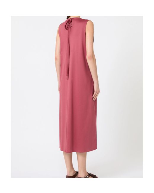 Weekend by Maxmara Red Round Neck Dress