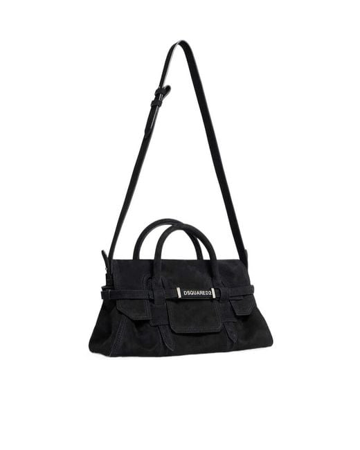 DSquared² Black Suede Tote Bag