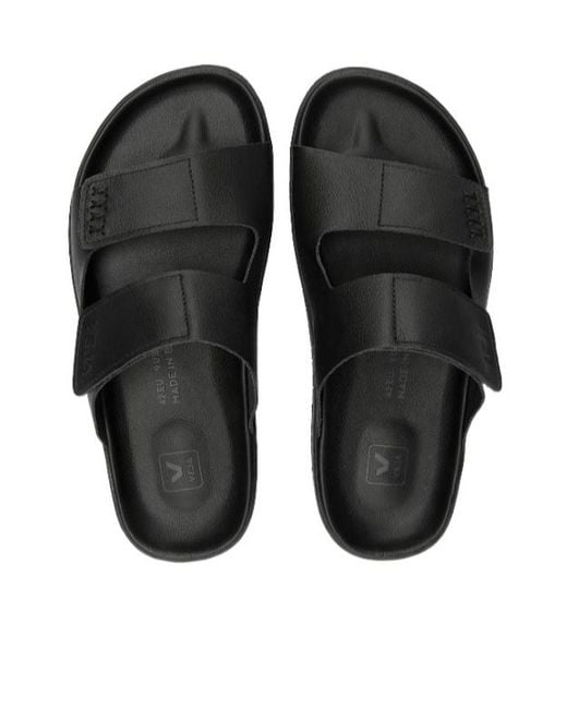 Veja Black Etna Touch Strap Sandals for men
