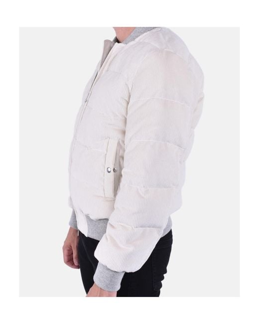 Eleventy White Velluto Bomber Jacket for men