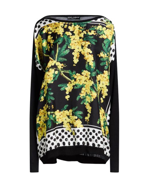 Dolce & Gabbana Black Printed Jumpers