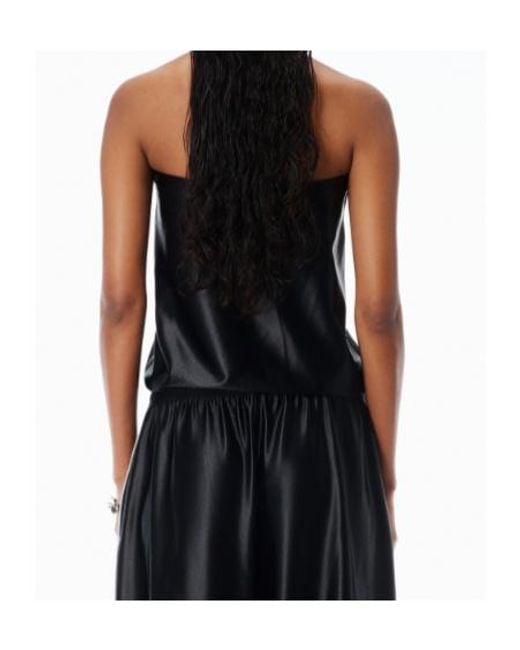 Alexander Wang Black Strapless Bubble Top