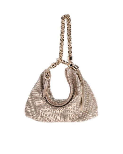 Jimmy Choo Metallic Callie Embellished Clutch Bag