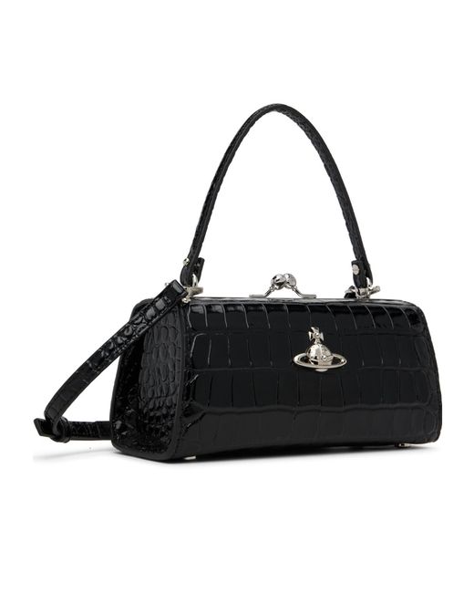 Vivienne Westwood Black Doll Xl Embossed Mini Bag