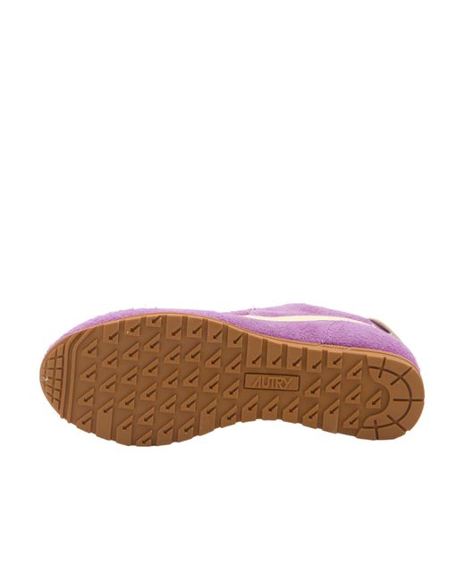 Autry Purple Windspin Lace-Up Sneakers