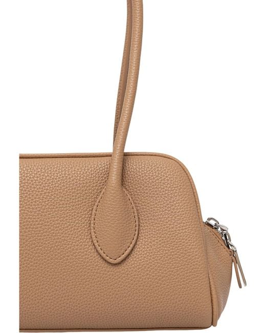 Calvin Klein Natural Emblem Logo Pebble Shoulder Bag