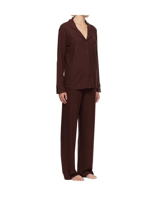 Skims Red Casual Pajama Set