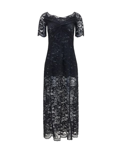 Rabanne Black Rabanne Floral Lace Bardot Dress