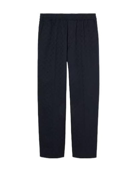 Gucci Blue Gg Cottton Gabardine Pant for men