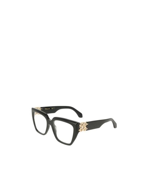 Ferragamo Metallic Ferragamo Eyewear Cat-Eye Frame Glasses
