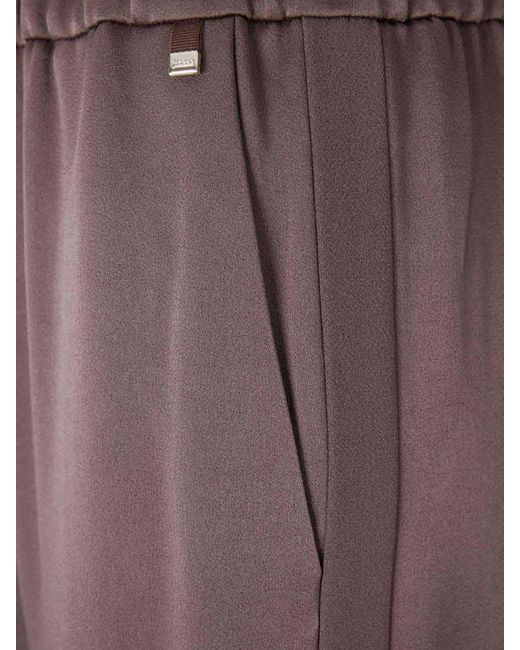 Herno Brown Satin Pants