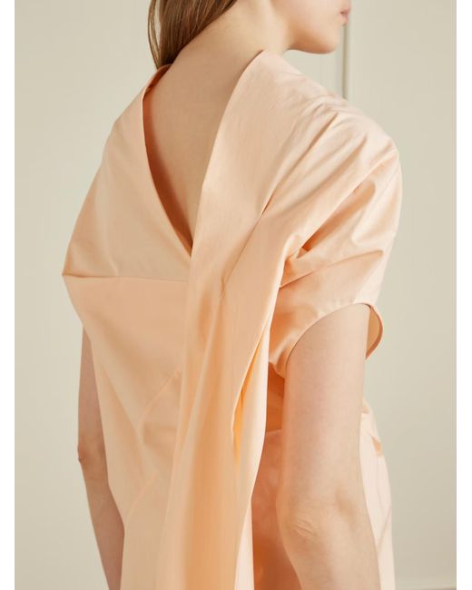 Khaite Natural Tatia Pleated Mini Dress