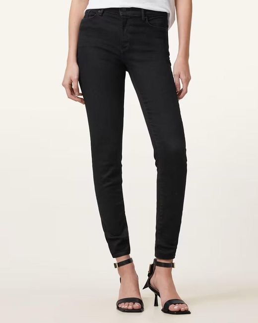 AllSaints Black Miller Slim Jeans