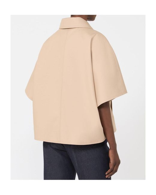Max Mara Natural Paggio Button-Up Coat