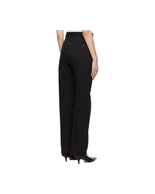 MM6 by Maison Martin Margiela Black Gabardine Trousers