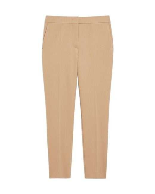 Max Mara Natural Pegno Slim-Cut Trousers