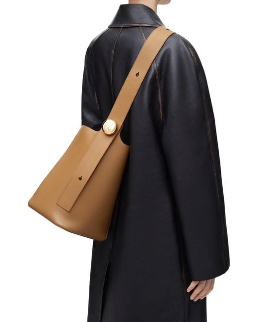 Loewe Brown Medium Pebble Bucket Bag