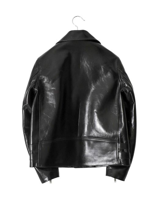 Jil Sander Black Leather Biker Jacket