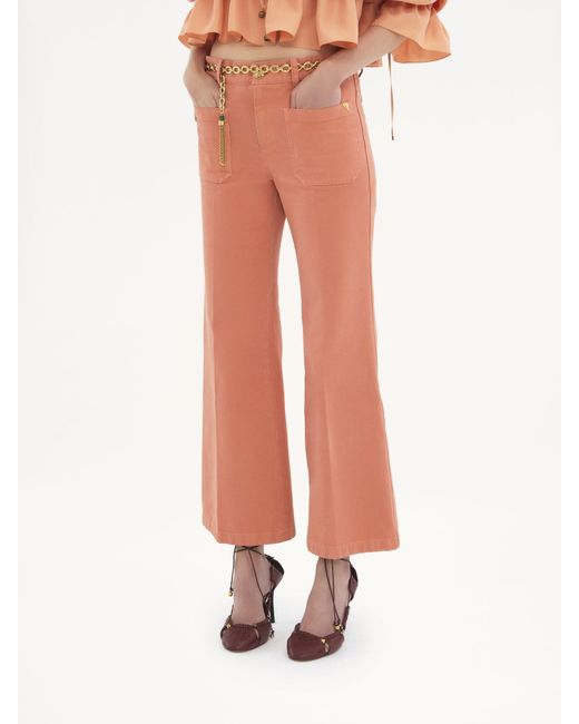 Chloé Pink Cropped Bootcut Trousers
