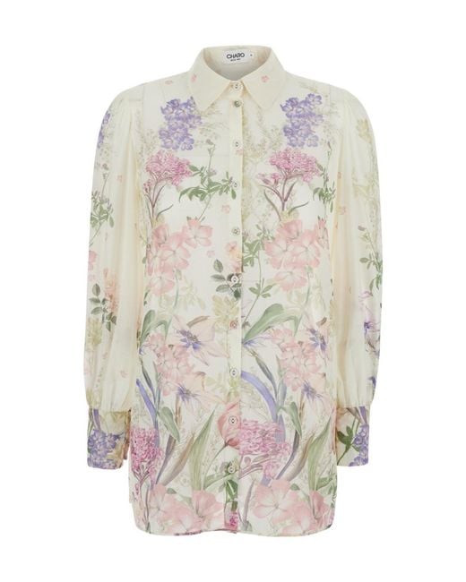 Charo Ruiz White Ibiza Ibiza Aster Floral Print Blouse