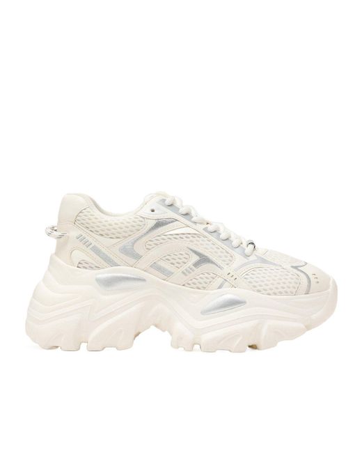 Steve Madden White Mesh Dad Sneakers