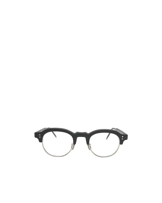 Thom Browne Metallic Eyewear Oval Frame Glasses for men