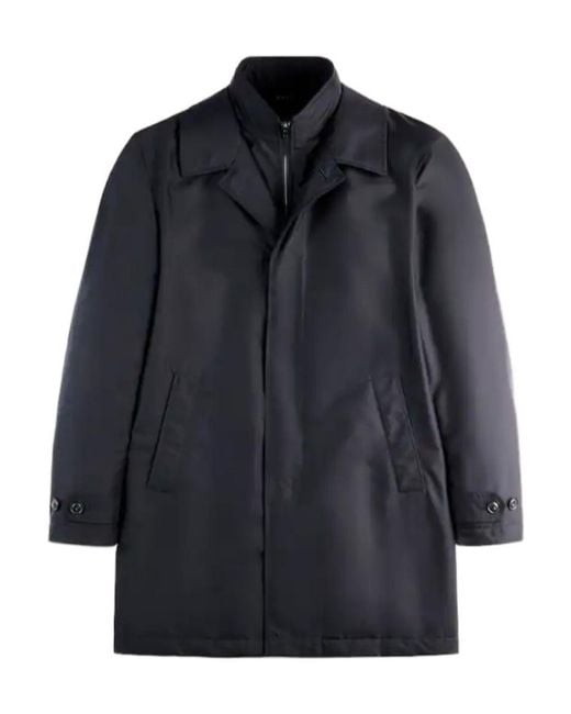 Fay Blue Buttoned Long Jacket for men