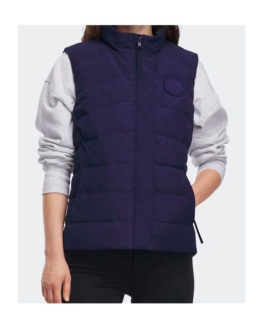 Canada Goose Blue Freestyle Vest Tonal Label