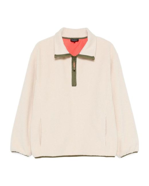 A.P.C. White Half-Zipped Sweatshirt for men