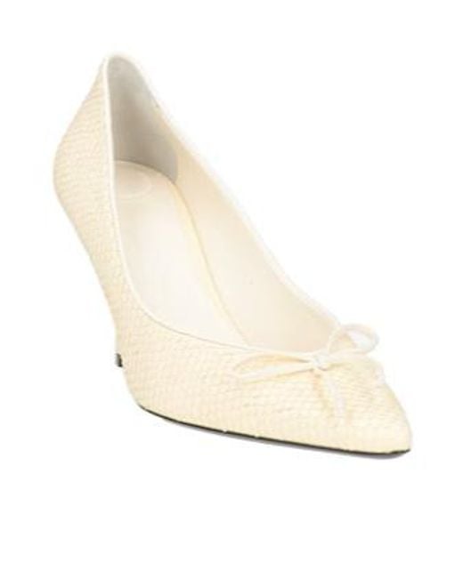 Jacquemus White Snake Print High Heels